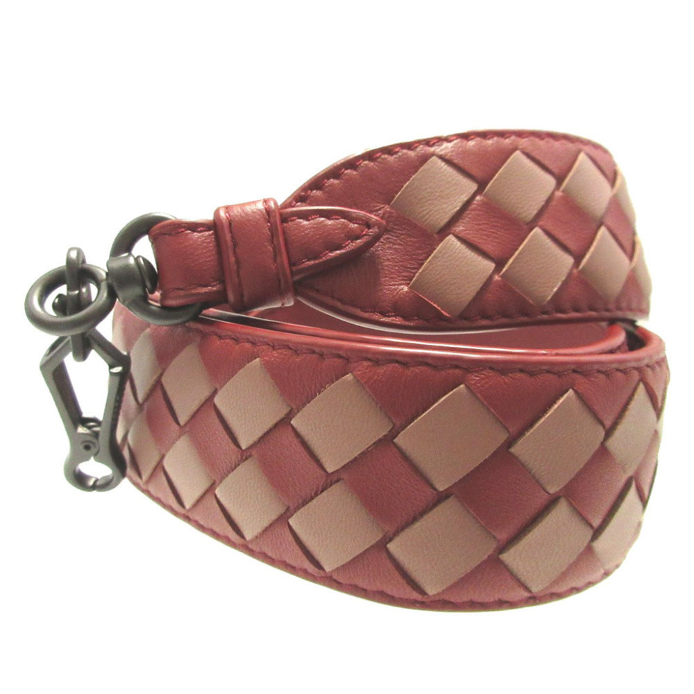 Bottega Veneta Intrecciato Leather Red Shoulder Strap 1670-2